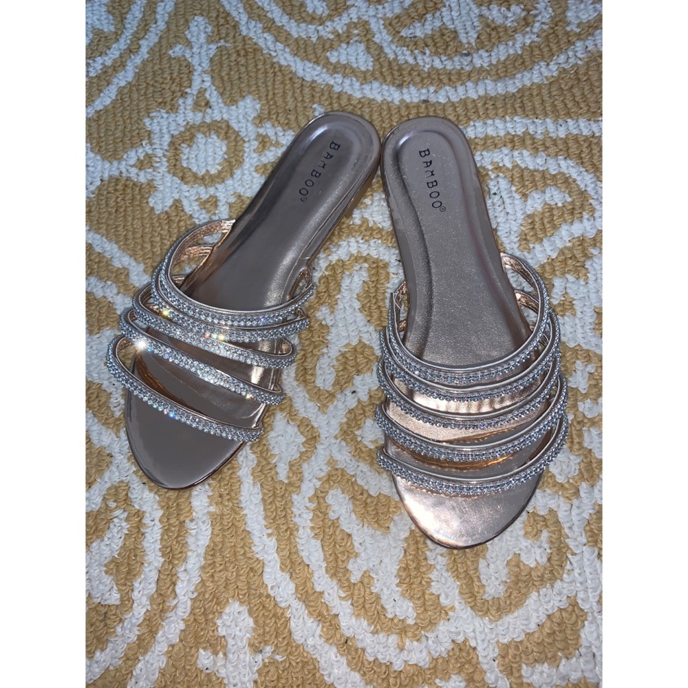Rose gold sandals